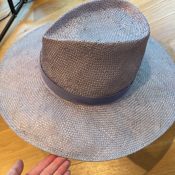 Eugenia Kim Hat Harlow Purple Straw Fedora OS - Picture 3 of 7